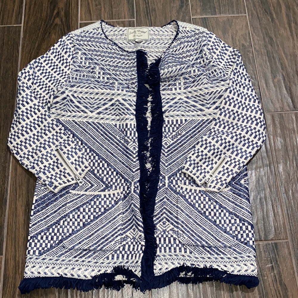 Lucky Brand chunky cardigan open